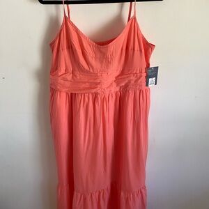 Universal Thread XL Coral‎ Tiered Maxi Dress Boho